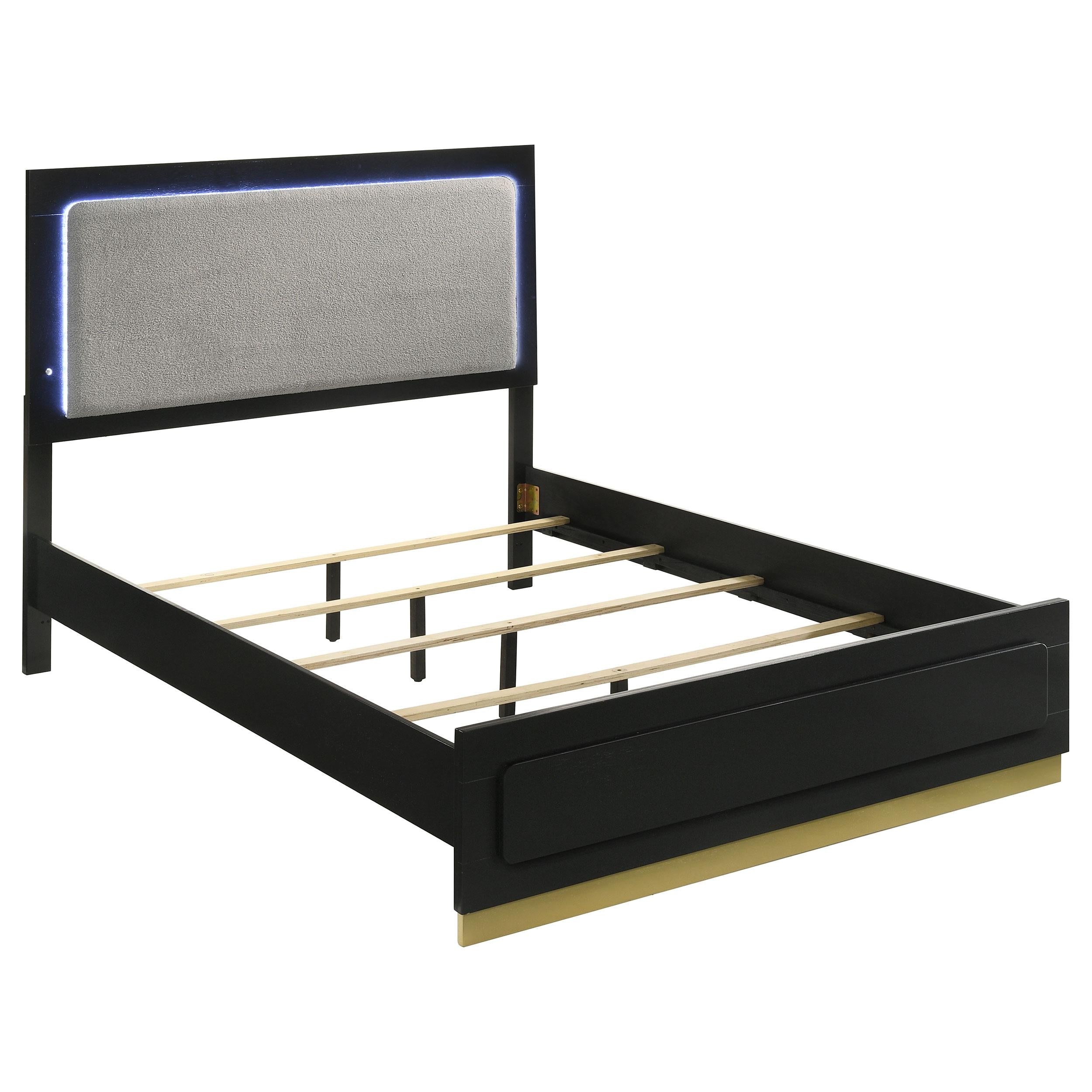 Caraway Panel Bed with LED Lighting - Romeo & Juliet Furniture (Warren,MI)