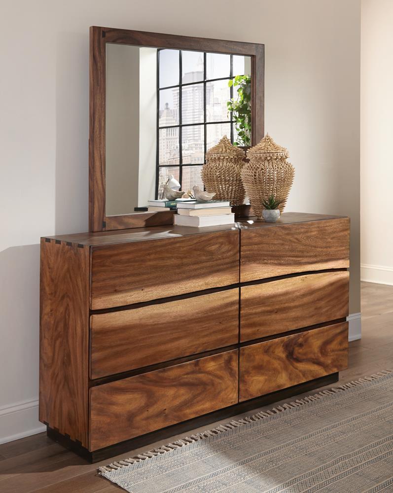 Winslow Dresser Mirror Smokey Walnut - Romeo & Juliet Furniture (Warren,MI)