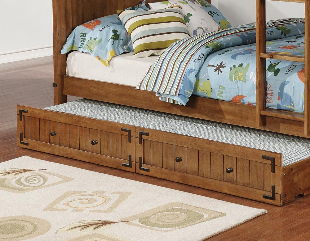 Oakdale Storage Trundle Rustic Honey - Romeo & Juliet Furniture (Warren,MI)