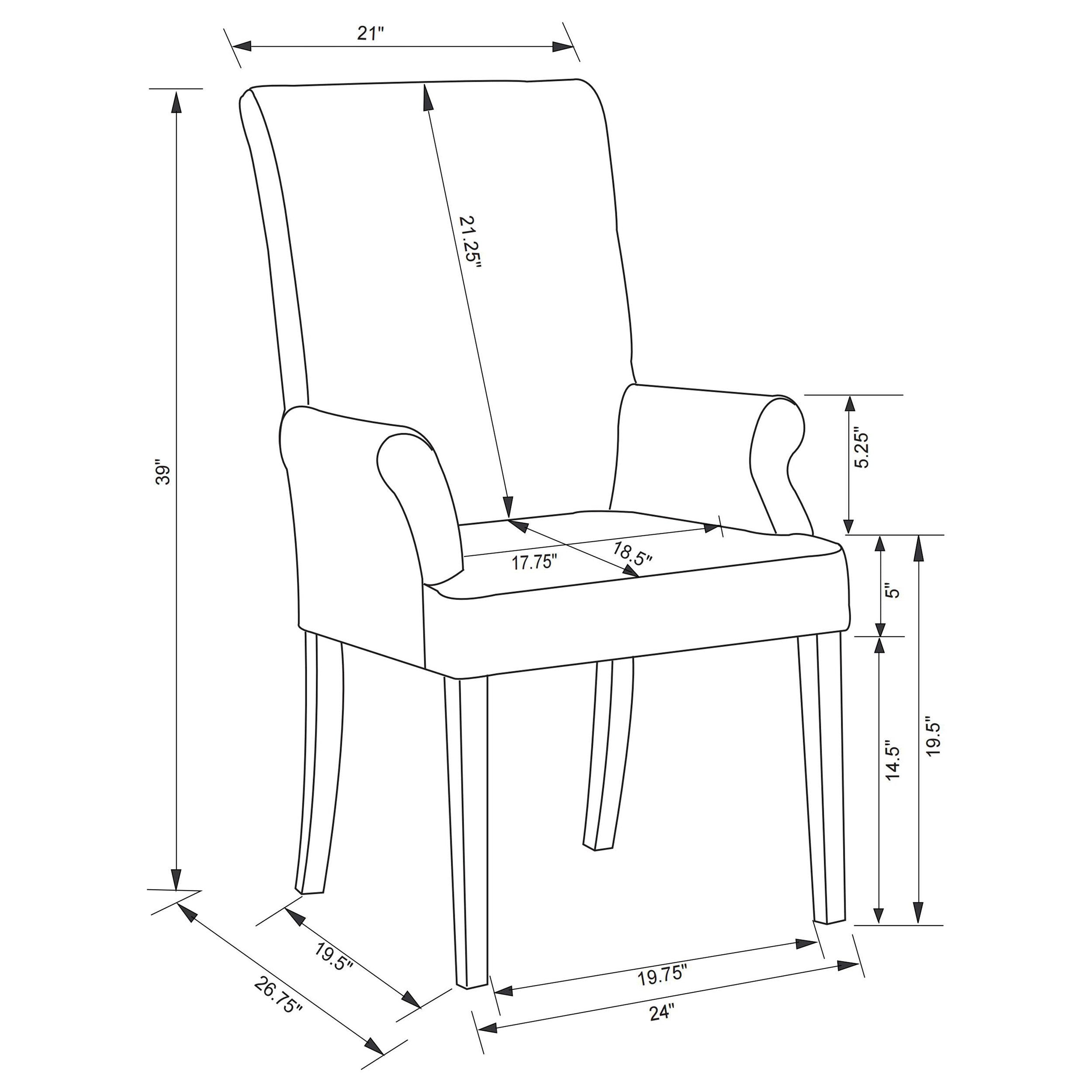Herran Dining Arm Chair - Romeo & Juliet Furniture (Warren,MI)