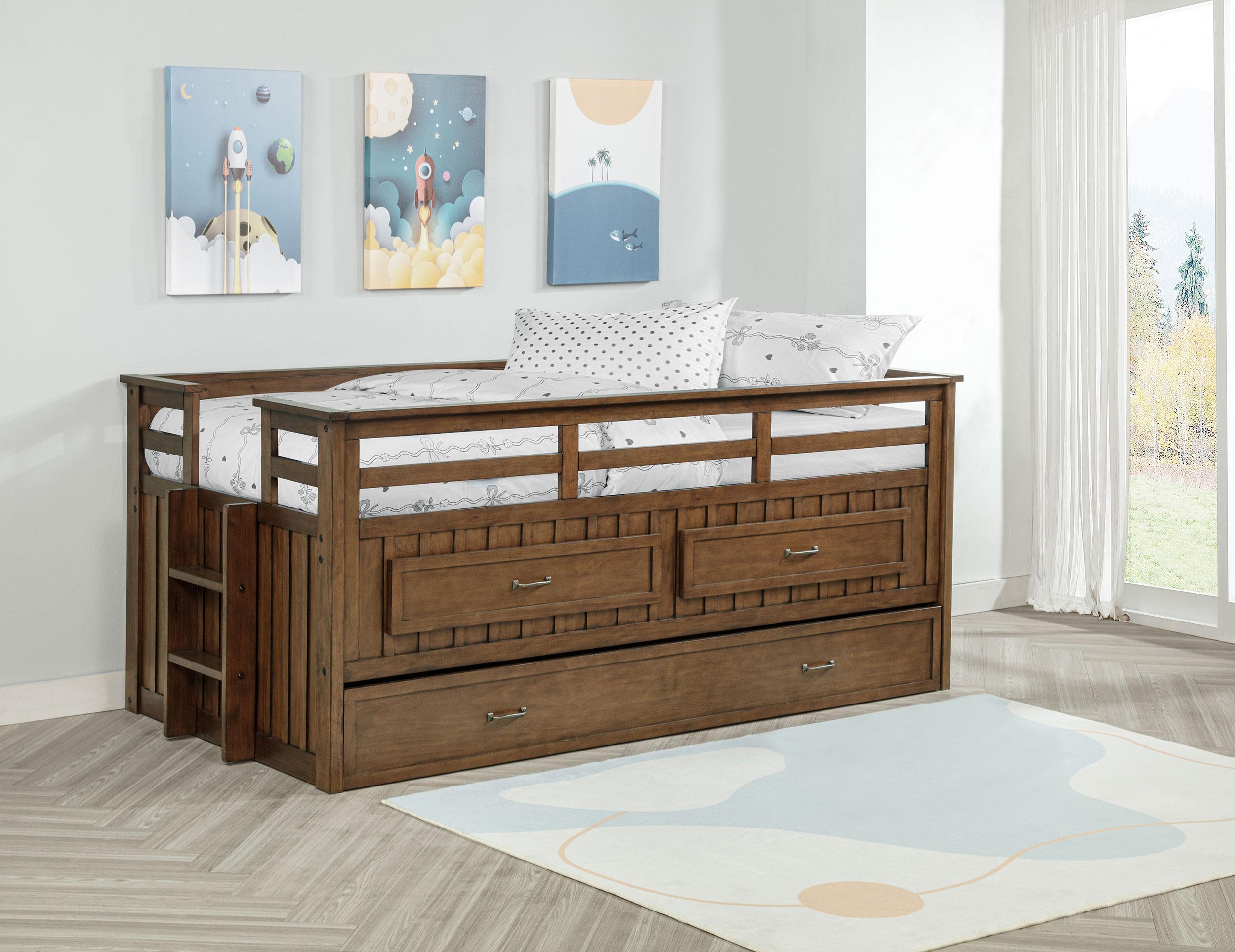 Carlsbad Captains Bed with Trundle - Romeo & Juliet Furniture (Warren,MI)