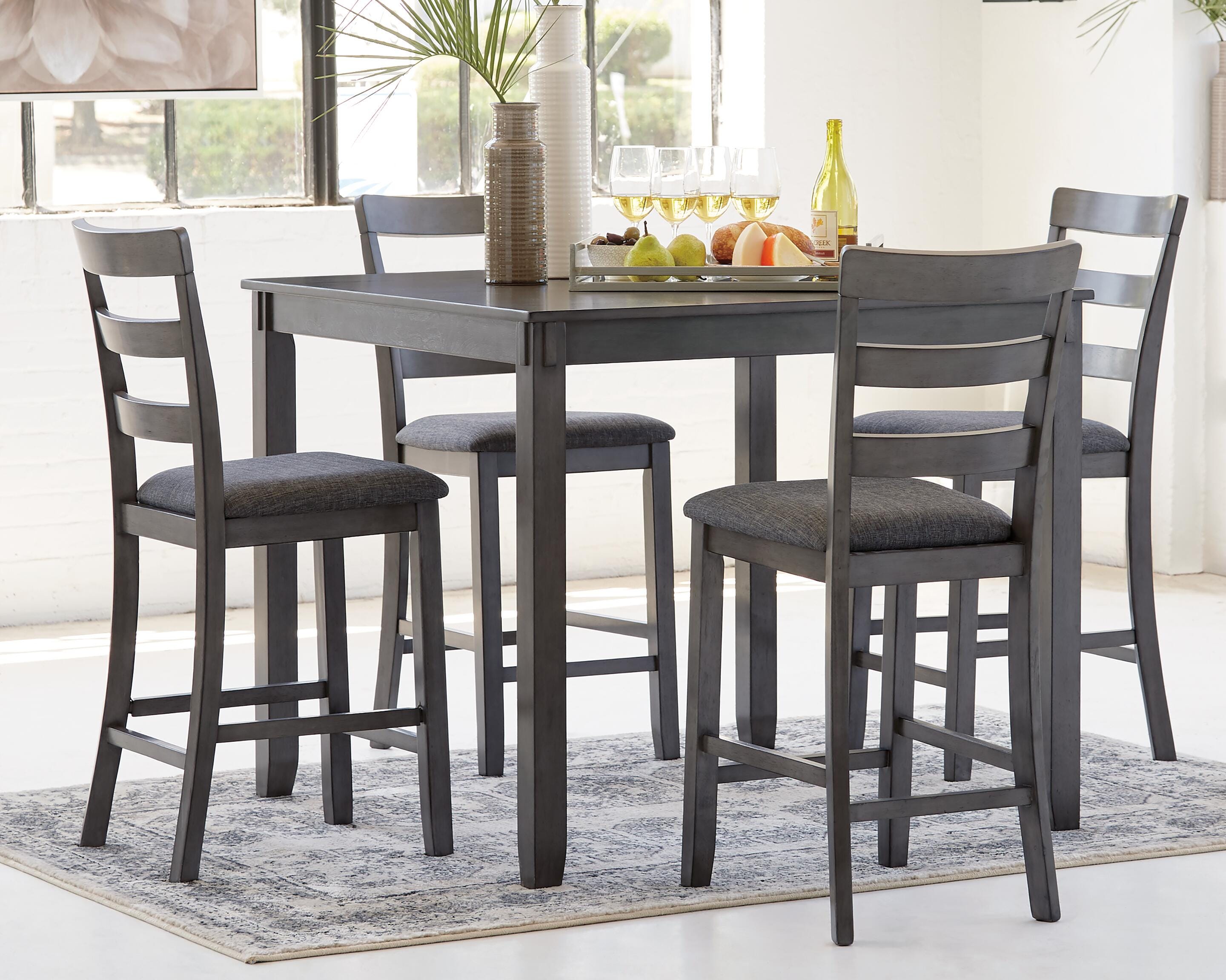 Bridson Counter Height Dining Table and Bar Stools (Set of 5) - Romeo & Juliet Furniture (Warren,MI)