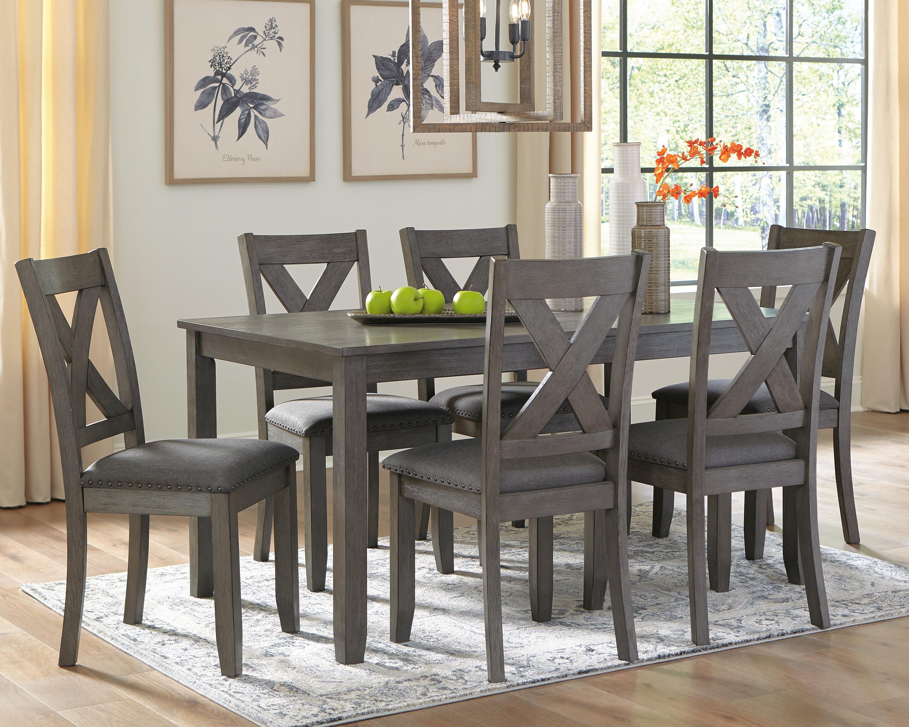Caitbrook Dining Table and Chairs (Set of 7) - Romeo & Juliet Furniture (Warren,MI)