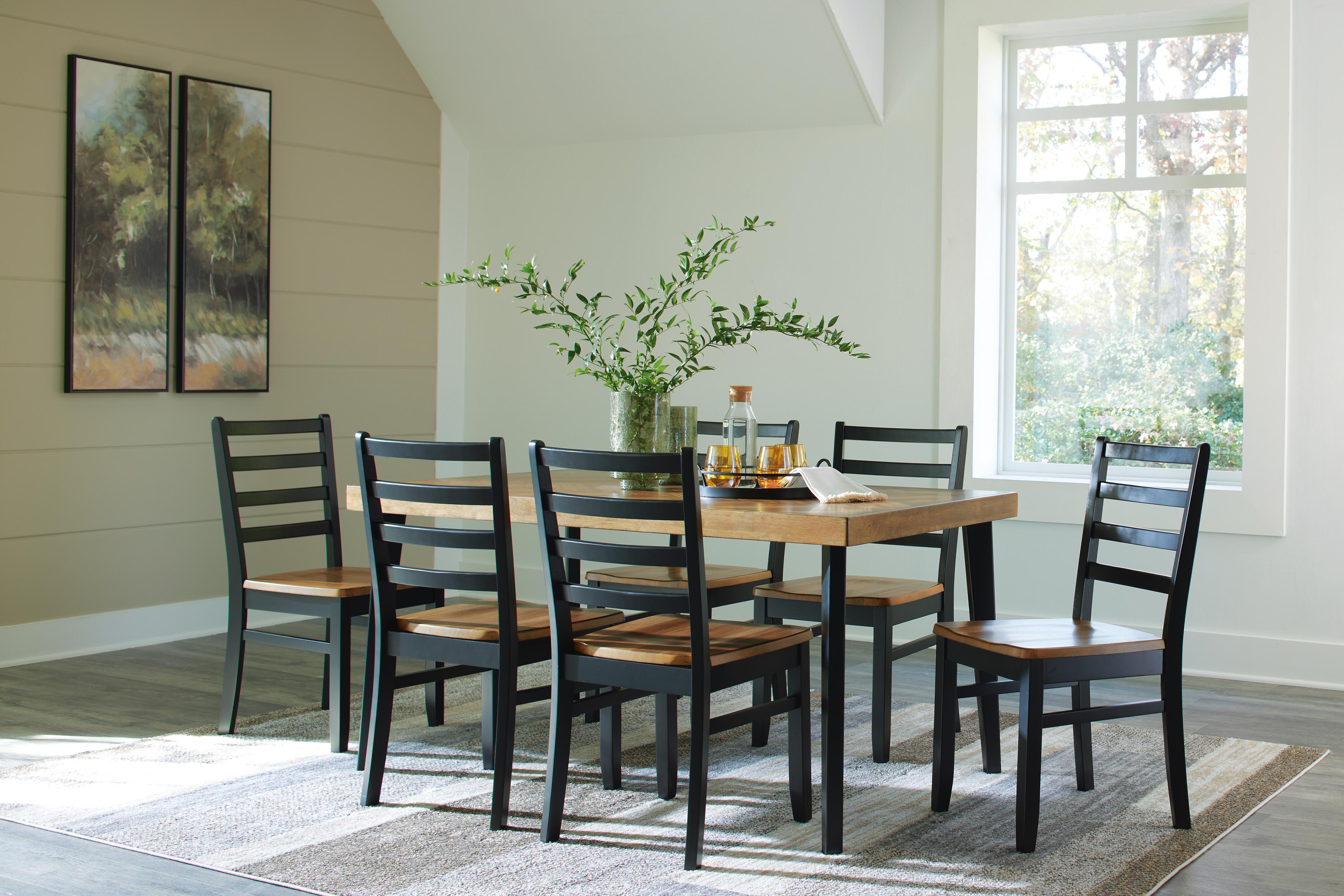 Blondon Dining Table and 6 Chairs (Set of 7) - Romeo & Juliet Furniture (Warren,MI)