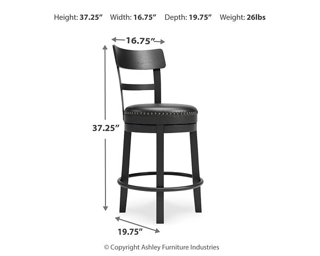 Valebeck Counter Height Bar Stool - Romeo & Juliet Furniture (Warren,MI)