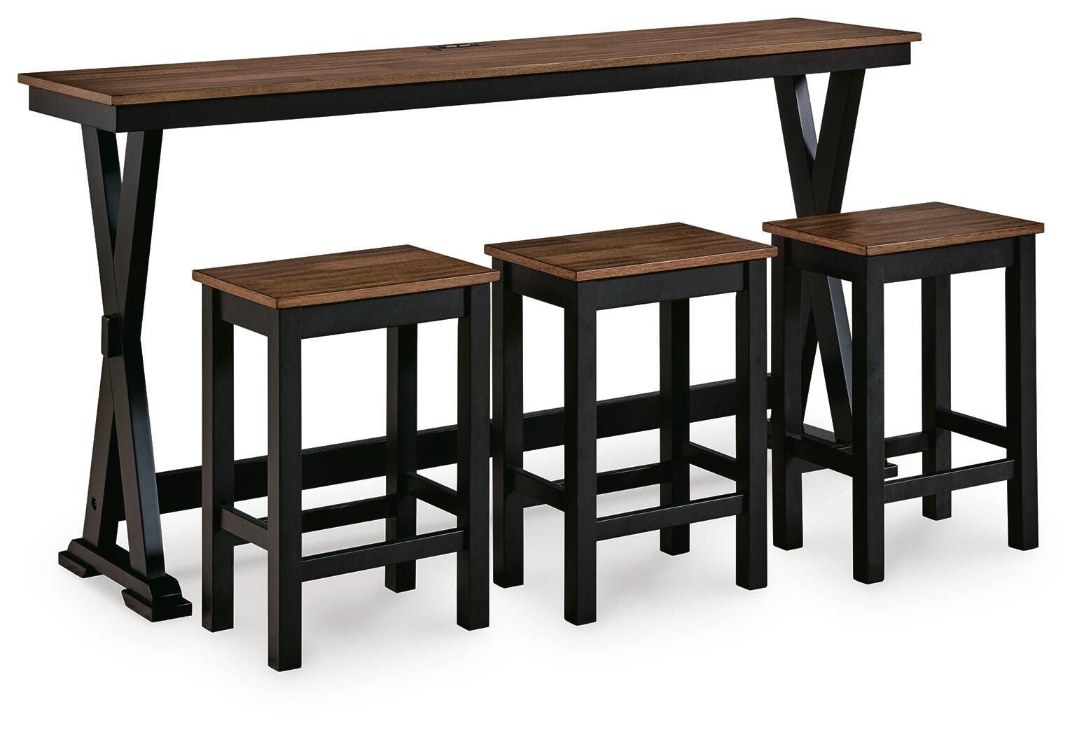Wildenauer Counter Height Dining Table and 3 Barstools Set - Romeo & Juliet Furniture (Warren,MI)