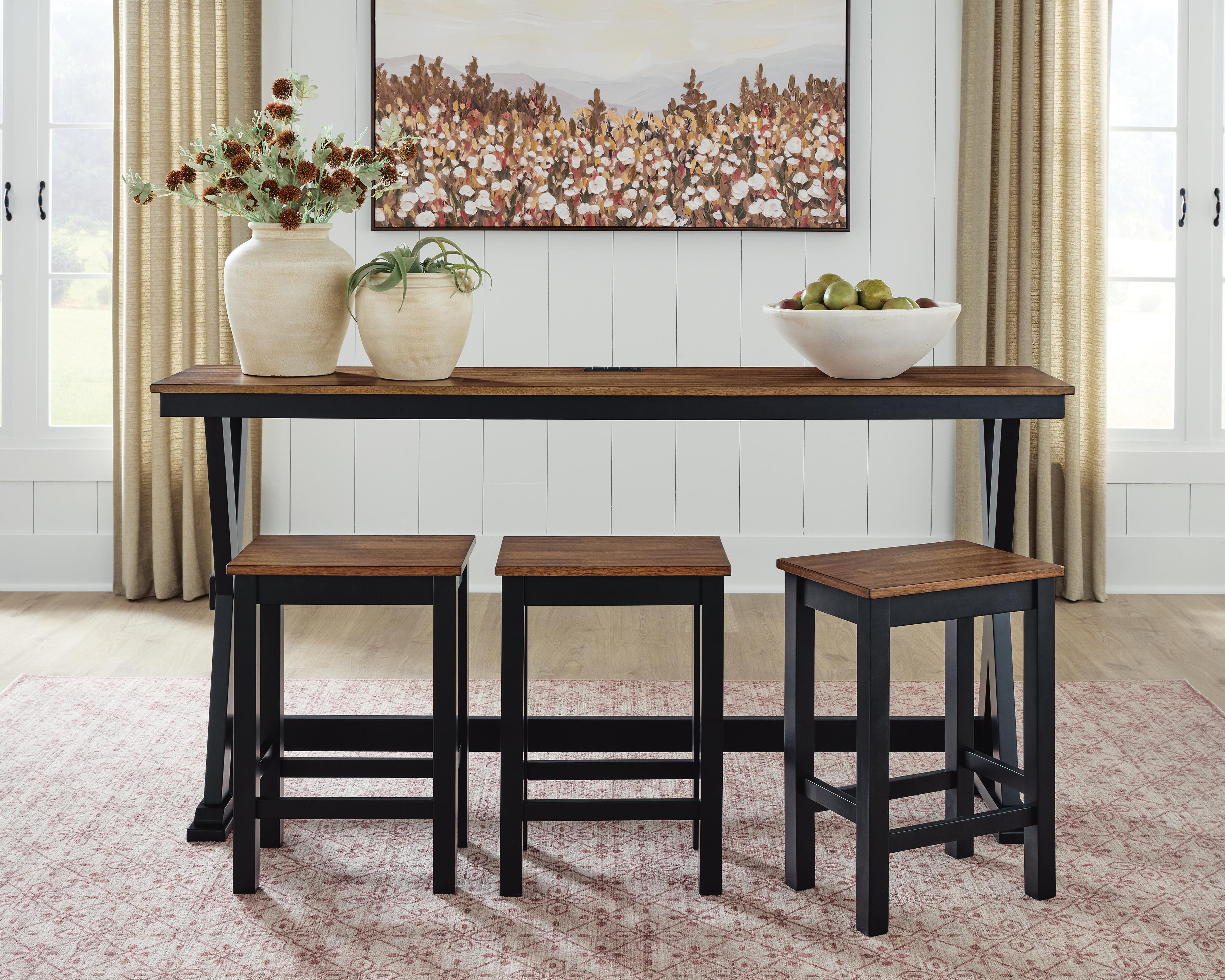 Wildenauer Counter Height Dining Table and 3 Barstools Set - Romeo & Juliet Furniture (Warren,MI)