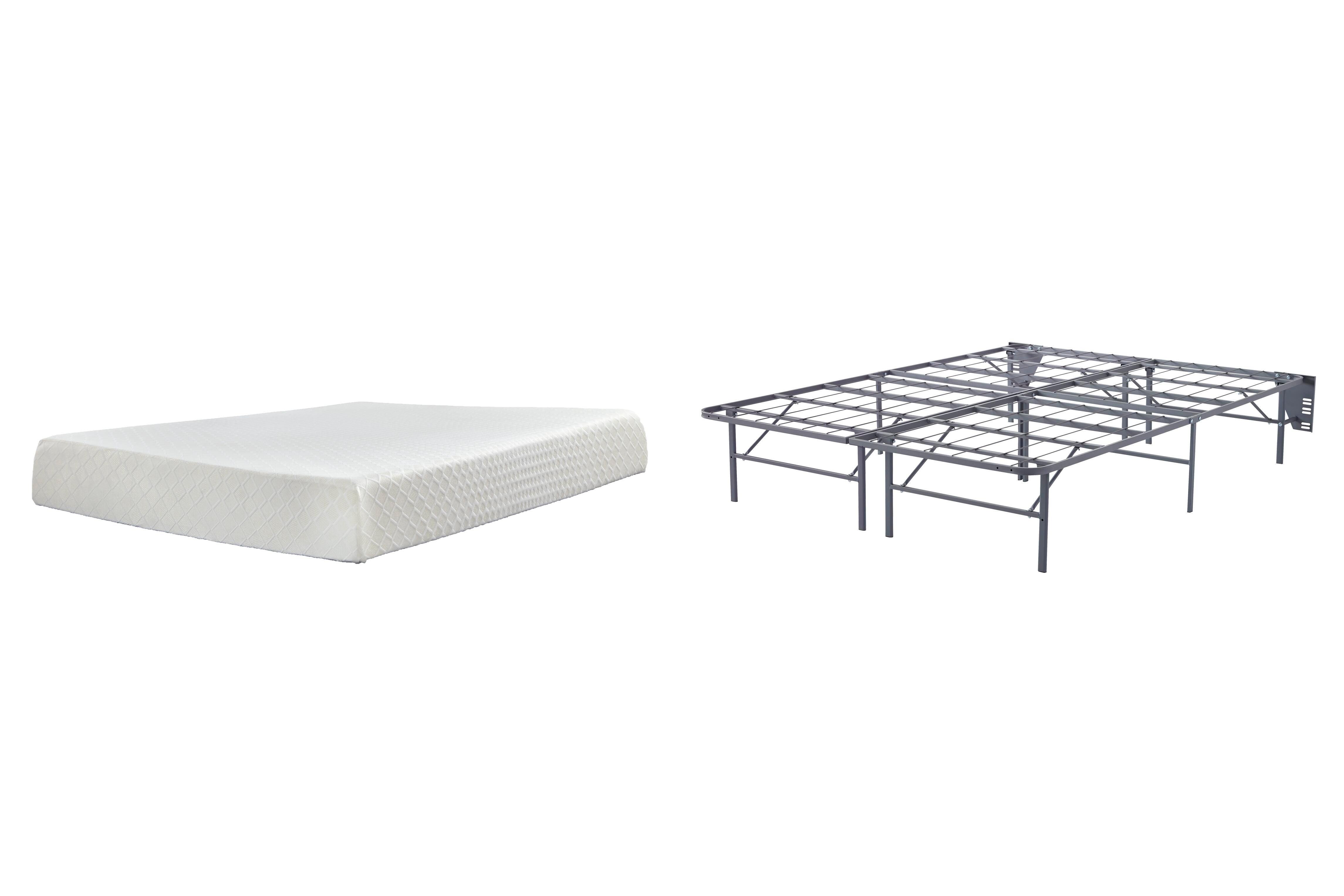10 Inch Chime Memory Foam Mattress Set - Romeo & Juliet Furniture (Warren,MI)