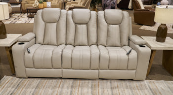 Elevate Edges Reclining Sofa with Drop Down Table - Romeo & Juliet Furniture (Warren,MI)
