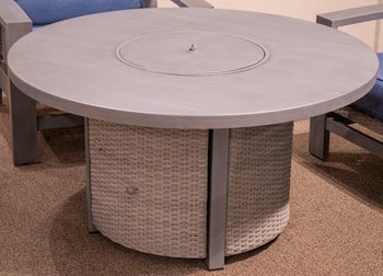 Half Moon Beach Outdoor Fire Pit Table - Romeo & Juliet Furniture (Warren,MI)