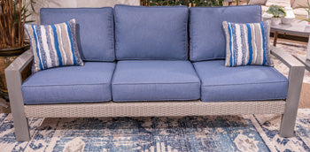Half Moon Beach Outdoor Sofa with Cushion - Romeo & Juliet Furniture (Warren,MI)
