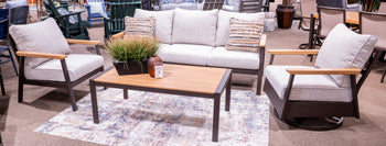 Carmel Highlands Outdoor Sofa/Chairs/Table (Set of 4) - Romeo & Juliet Furniture (Warren,MI)