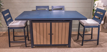 East Beach Outdoor Bar Table with Fire Pit - Romeo & Juliet Furniture (Warren,MI)