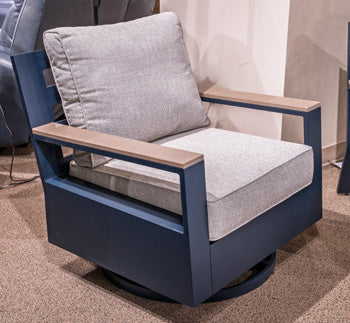 East Beach Outdoor Swivel Glider Chair with Cushion - Romeo & Juliet Furniture (Warren,MI)