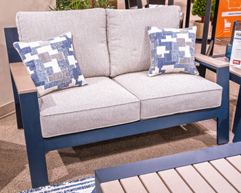 East Beach Outdoor Loveseat with Cushion - Romeo & Juliet Furniture (Warren,MI)