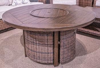 Monterey Point Outdoor Fire Pit Table - Romeo & Juliet Furniture (Warren,MI)
