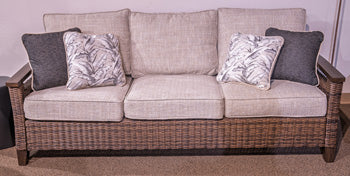 Monterey Point Outdoor Sofa with Cushion - Romeo & Juliet Furniture (Warren,MI)