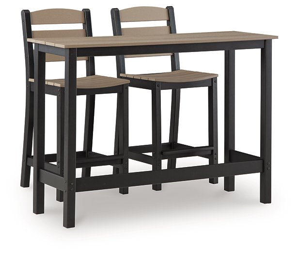 Shoreline Beach Outdoor Counter Table and 2 Barstools - Romeo & Juliet Furniture (Warren,MI)