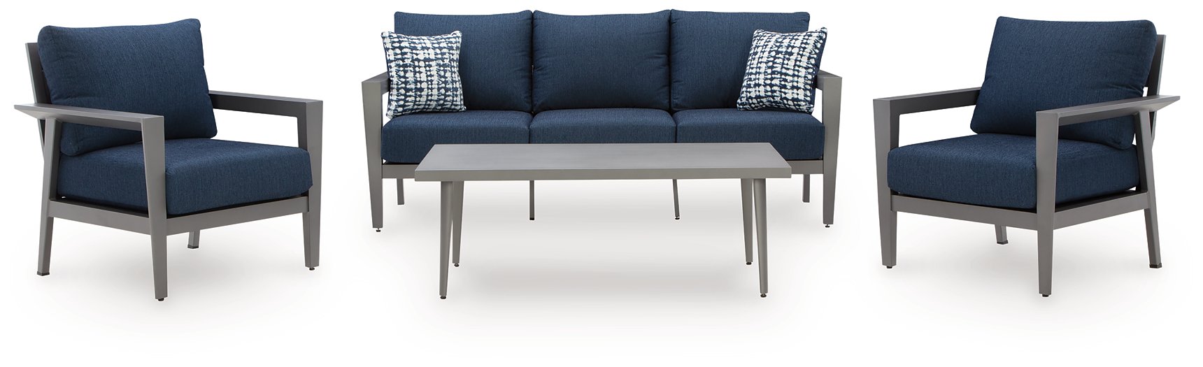 Gali Outdoor Sofa/Chairs/Table Set (Set of 4) - Romeo & Juliet Furniture (Warren,MI)