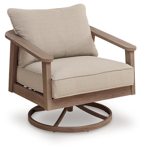 Harmony Headlands Outdoor Swivel Lounge with Cushion - Romeo & Juliet Furniture (Warren,MI)