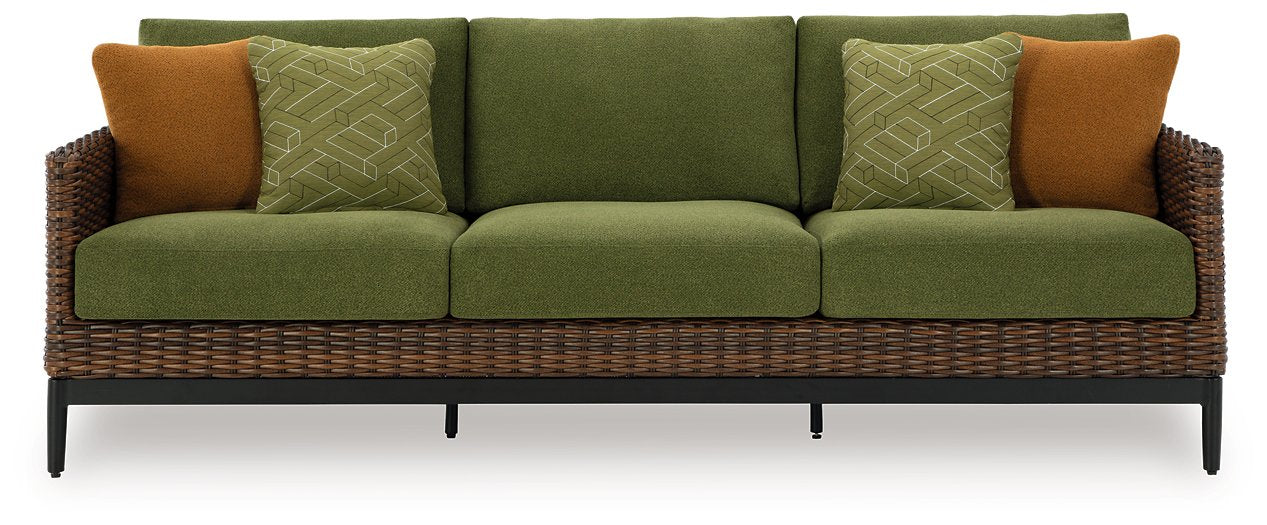 Horizon Hall Outdoor Sofa with Cushion - Romeo & Juliet Furniture (Warren,MI)
