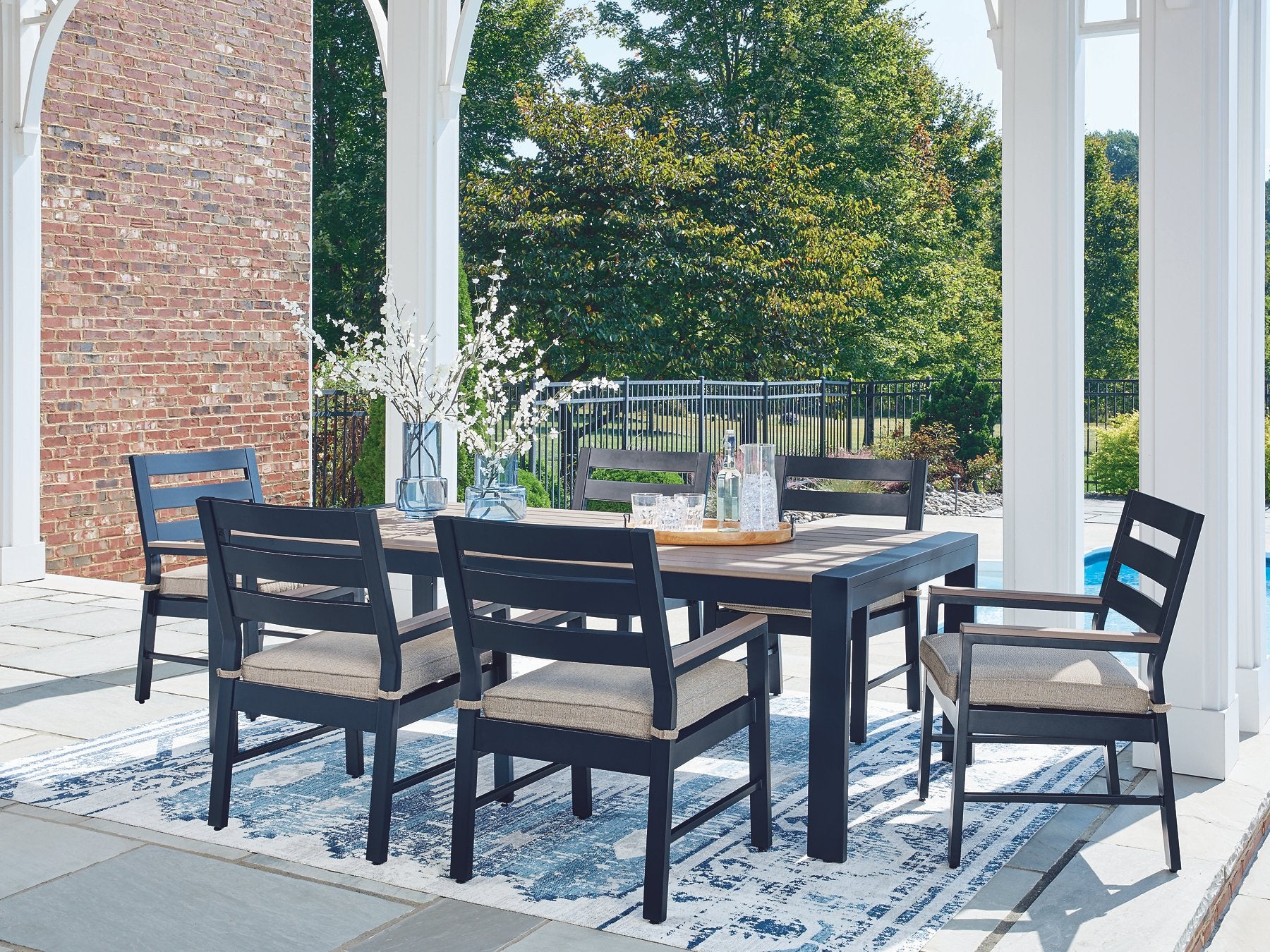 East Beach Outdoor Dining Set - Romeo & Juliet Furniture (Warren,MI)