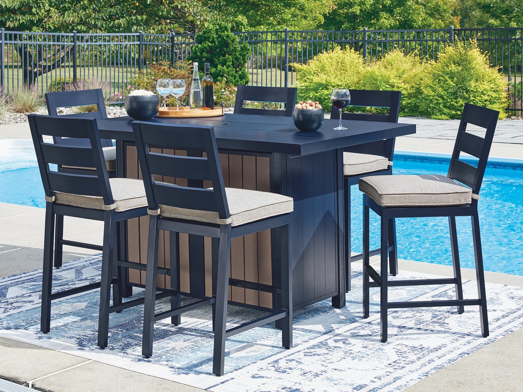 East Beach Outdoor Dining Set - Romeo & Juliet Furniture (Warren,MI)