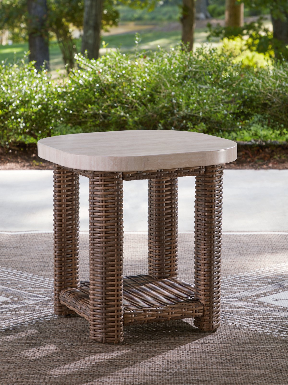 Dolan Creek Outdoor End Table - Romeo & Juliet Furniture (Warren,MI)