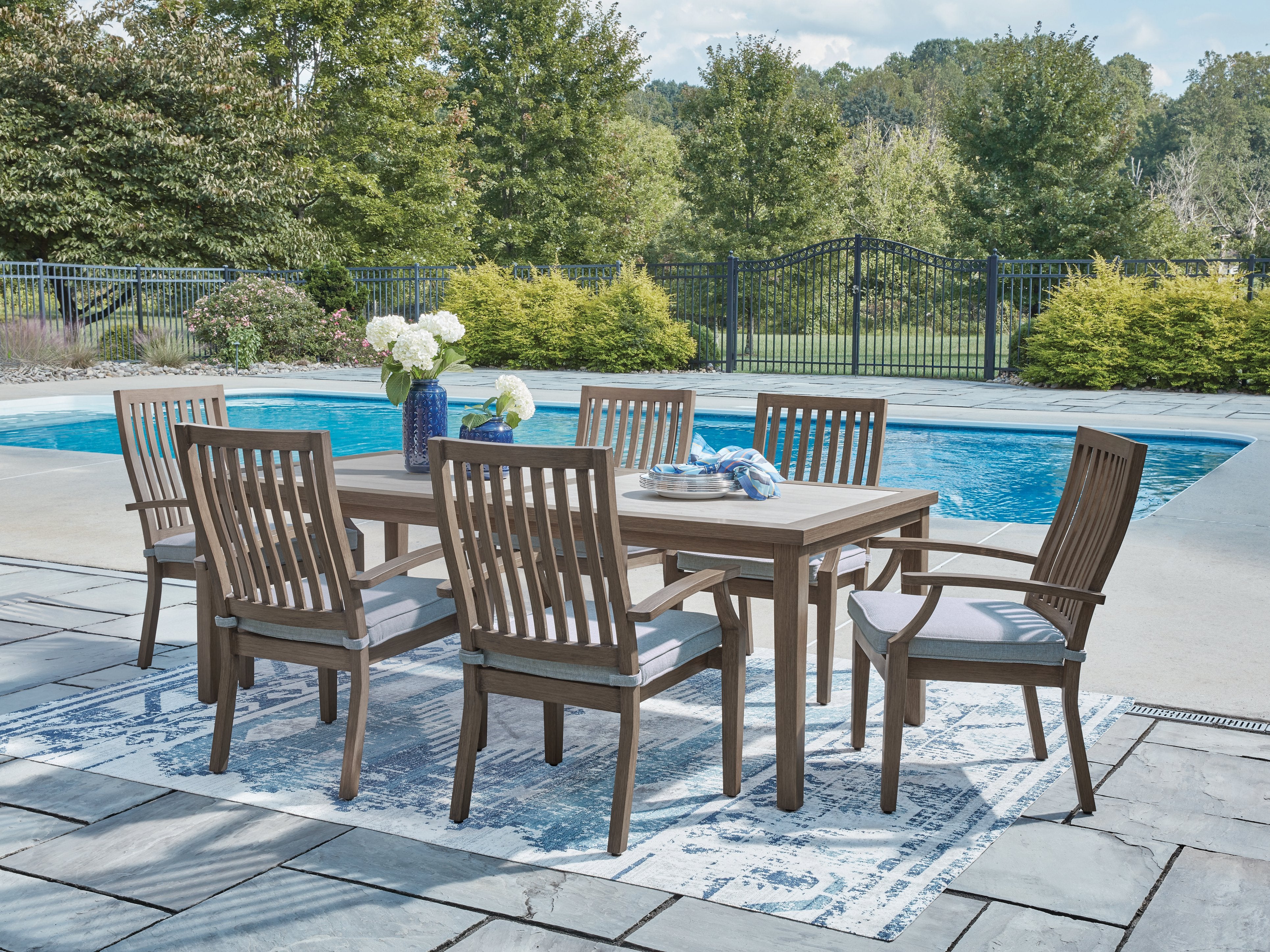 Rainier Ranch Outdoor Dining Package - Romeo & Juliet Furniture (Warren,MI)
