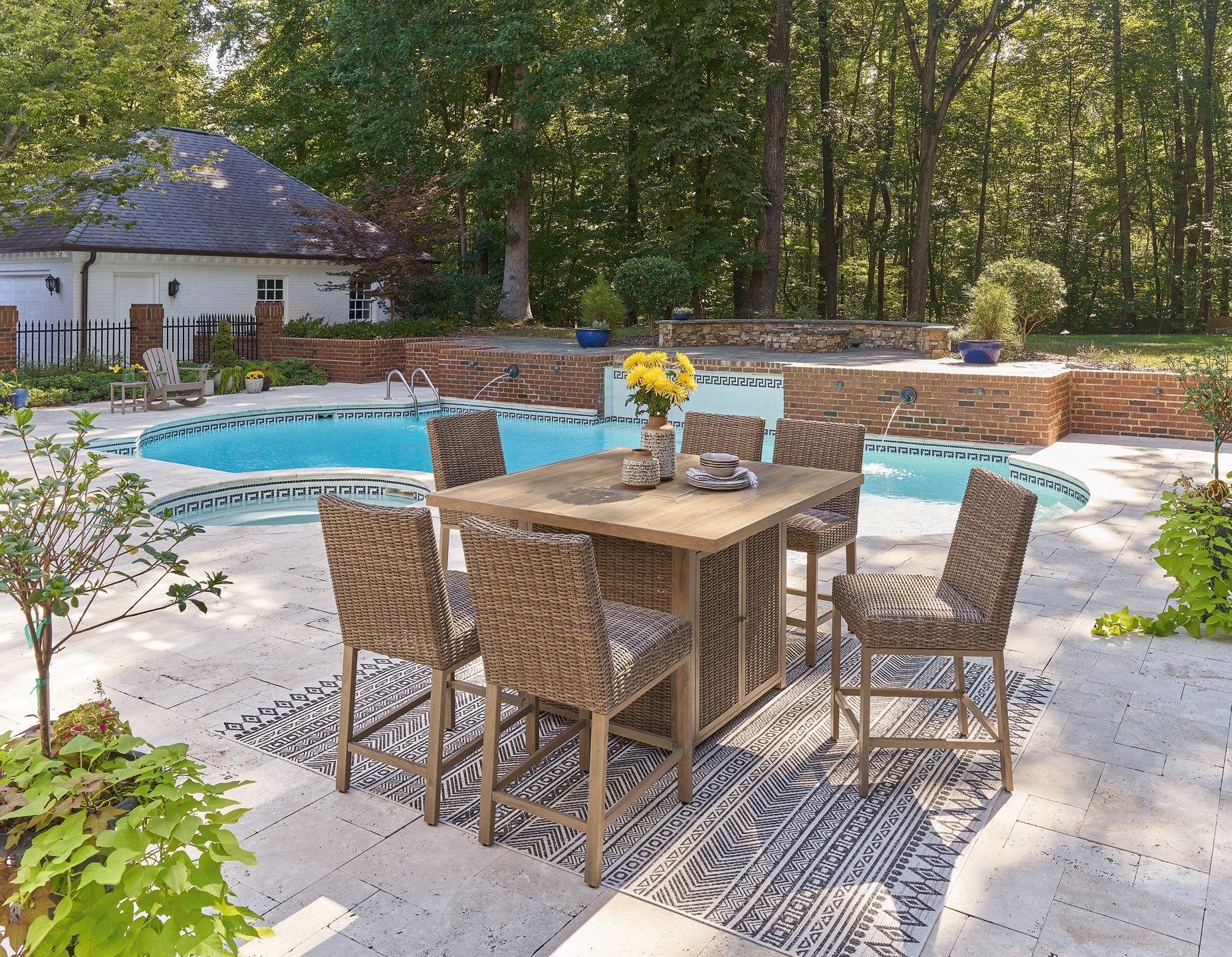 Walton Bridge Outdoor Dining Set - Romeo & Juliet Furniture (Warren,MI)