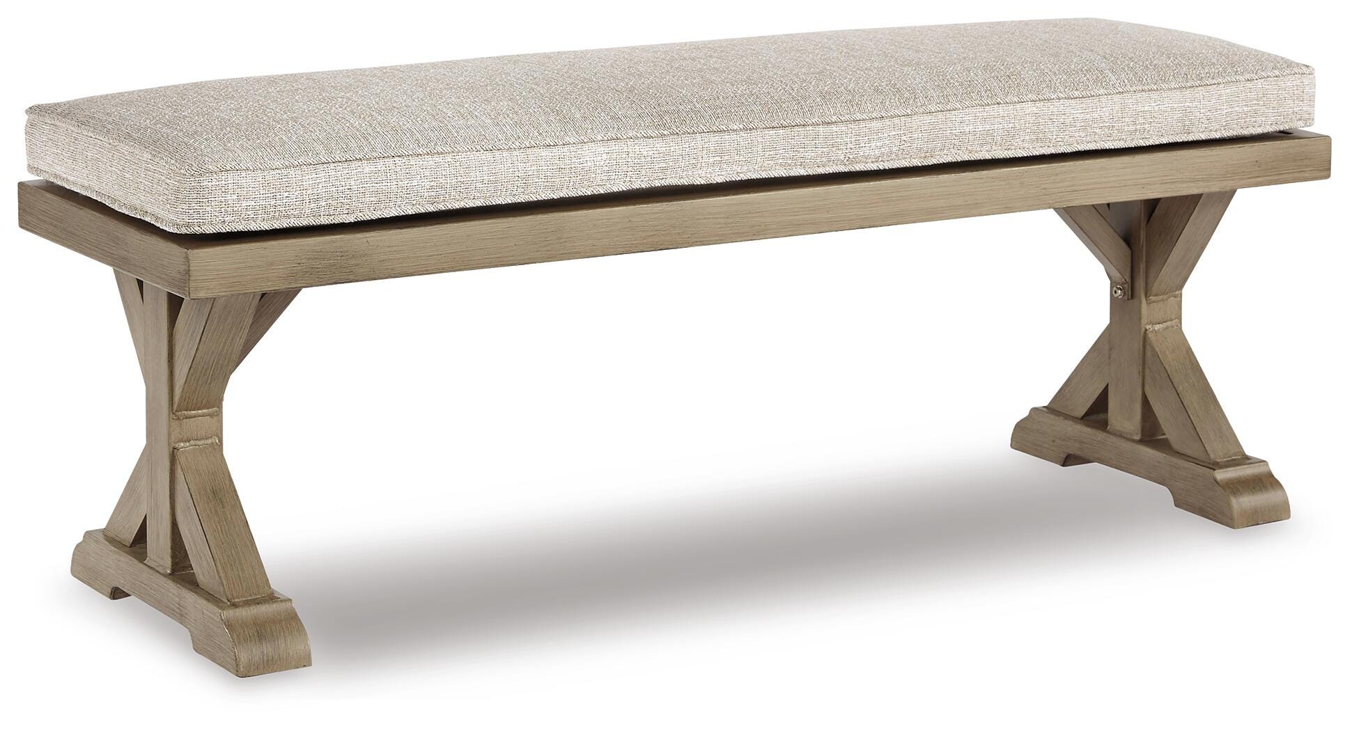 Beachcroft Outdoor Bench with Cushion - Romeo & Juliet Furniture (Warren,MI)