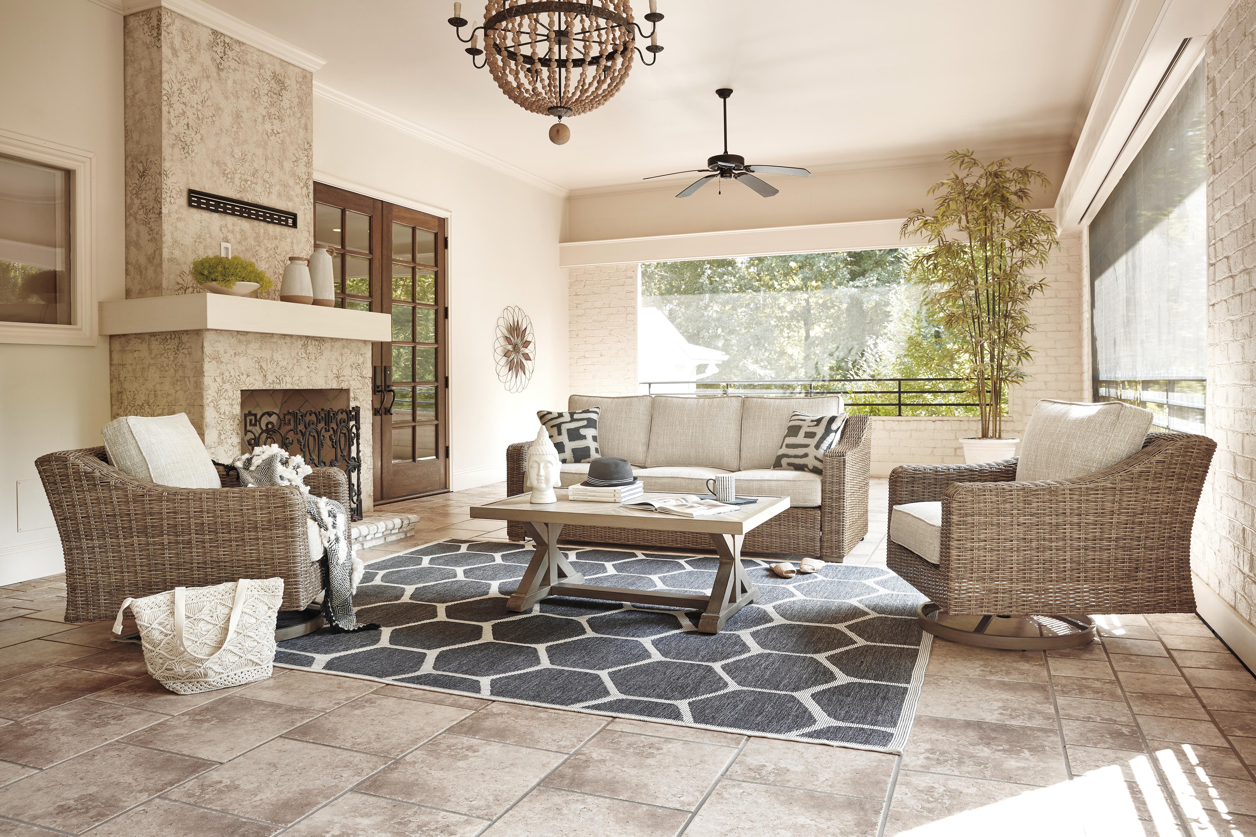 Beachcroft Outdoor Conversation Set - Romeo & Juliet Furniture (Warren,MI)