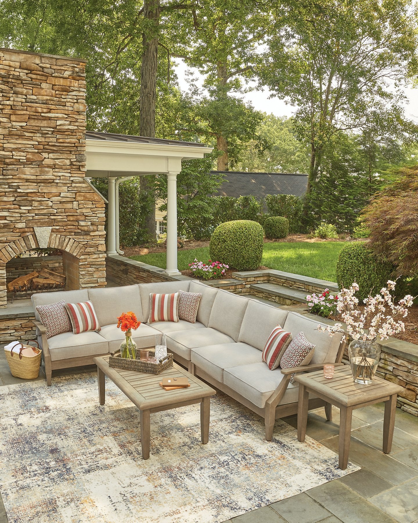 Clare View Outdoor Sectional - Romeo & Juliet Furniture (Warren,MI)