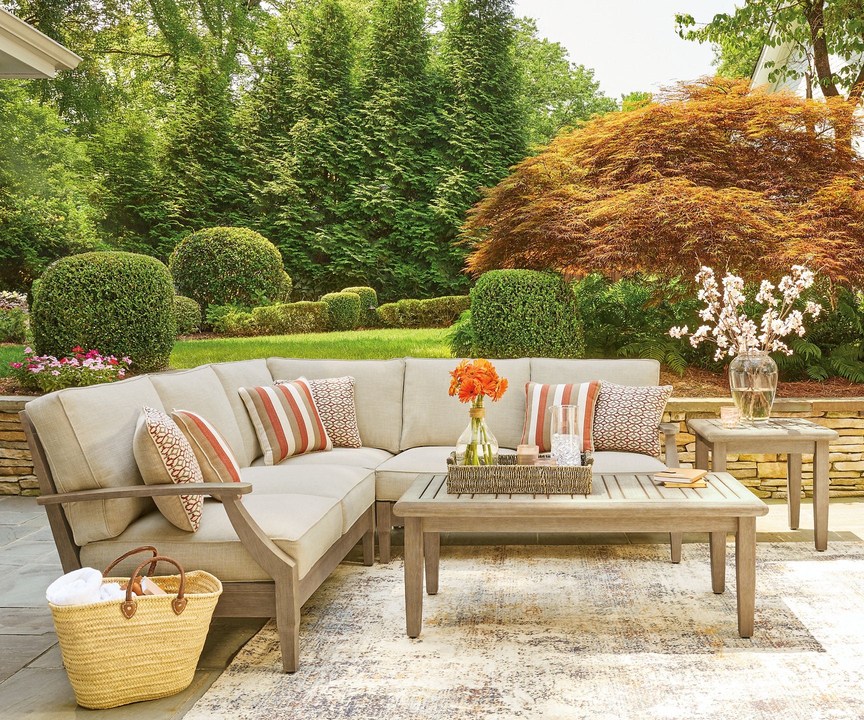 Clare View Outdoor Sectional - Romeo & Juliet Furniture (Warren,MI)