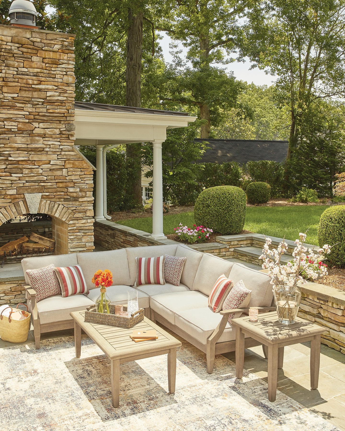 Clare View Outdoor Sectional - Romeo & Juliet Furniture (Warren,MI)