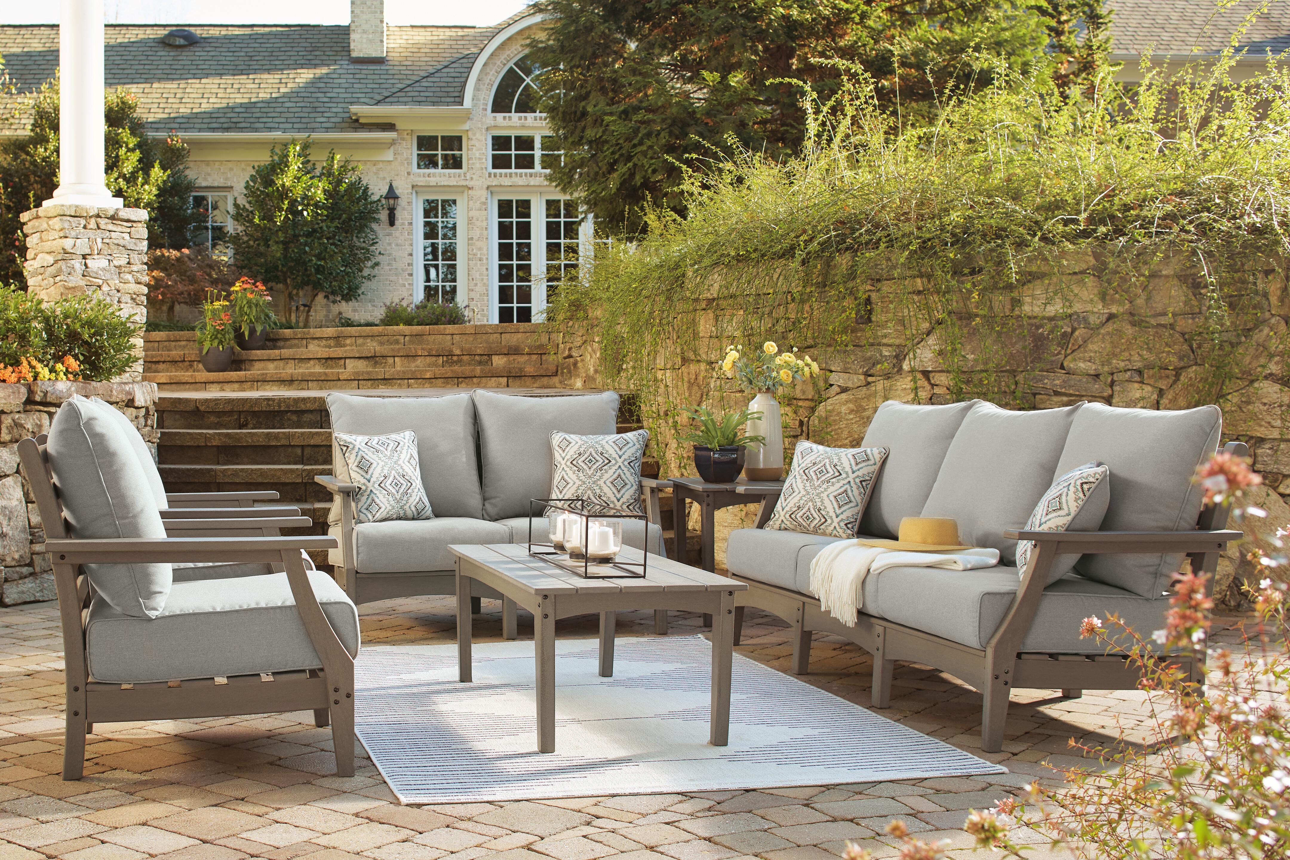 Visola Outdoor Sofa and Loveseat Set - Romeo & Juliet Furniture (Warren,MI)