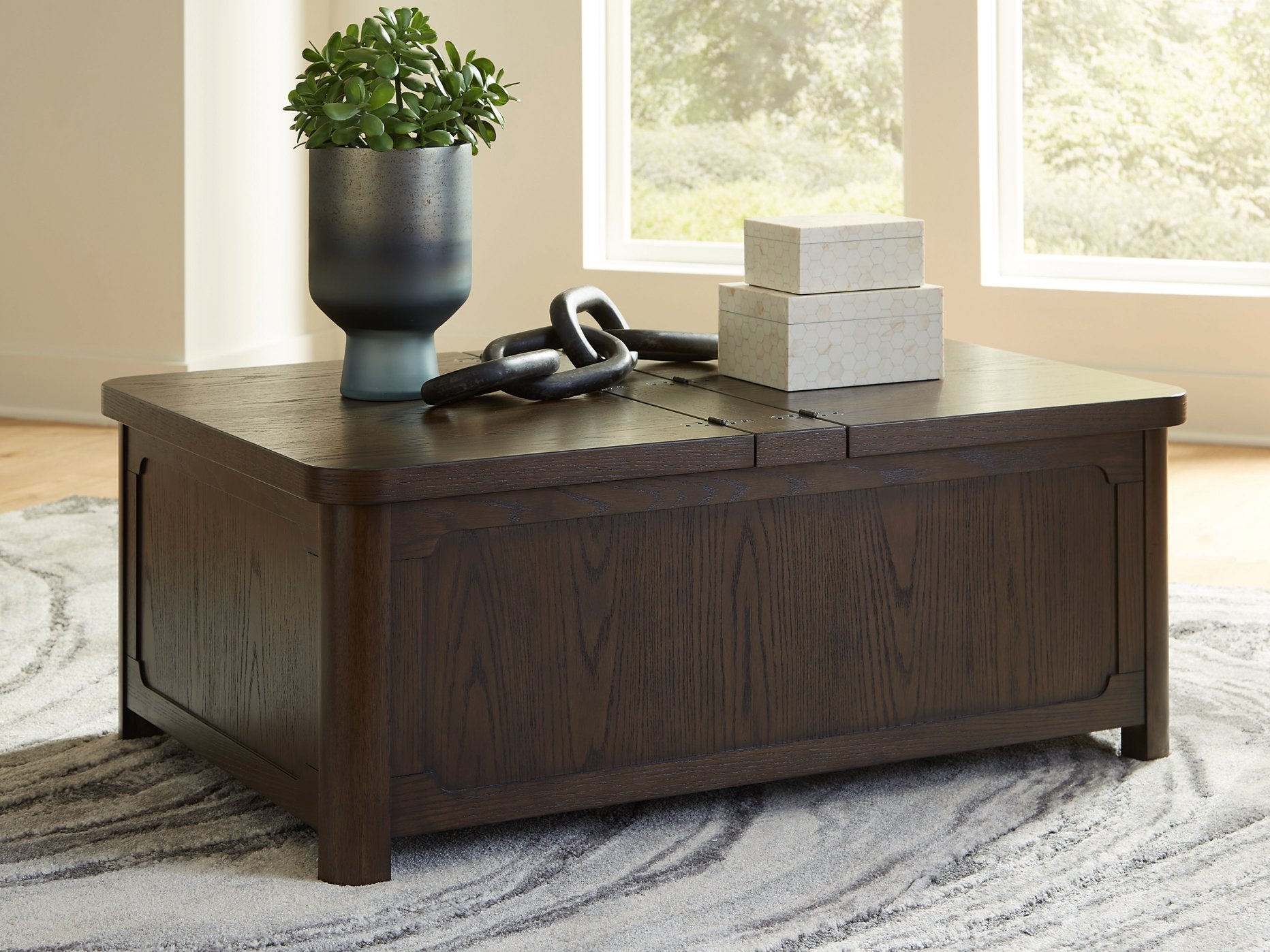 Breckington Coffee Table With Storage - Romeo & Juliet Furniture (Warren,MI)