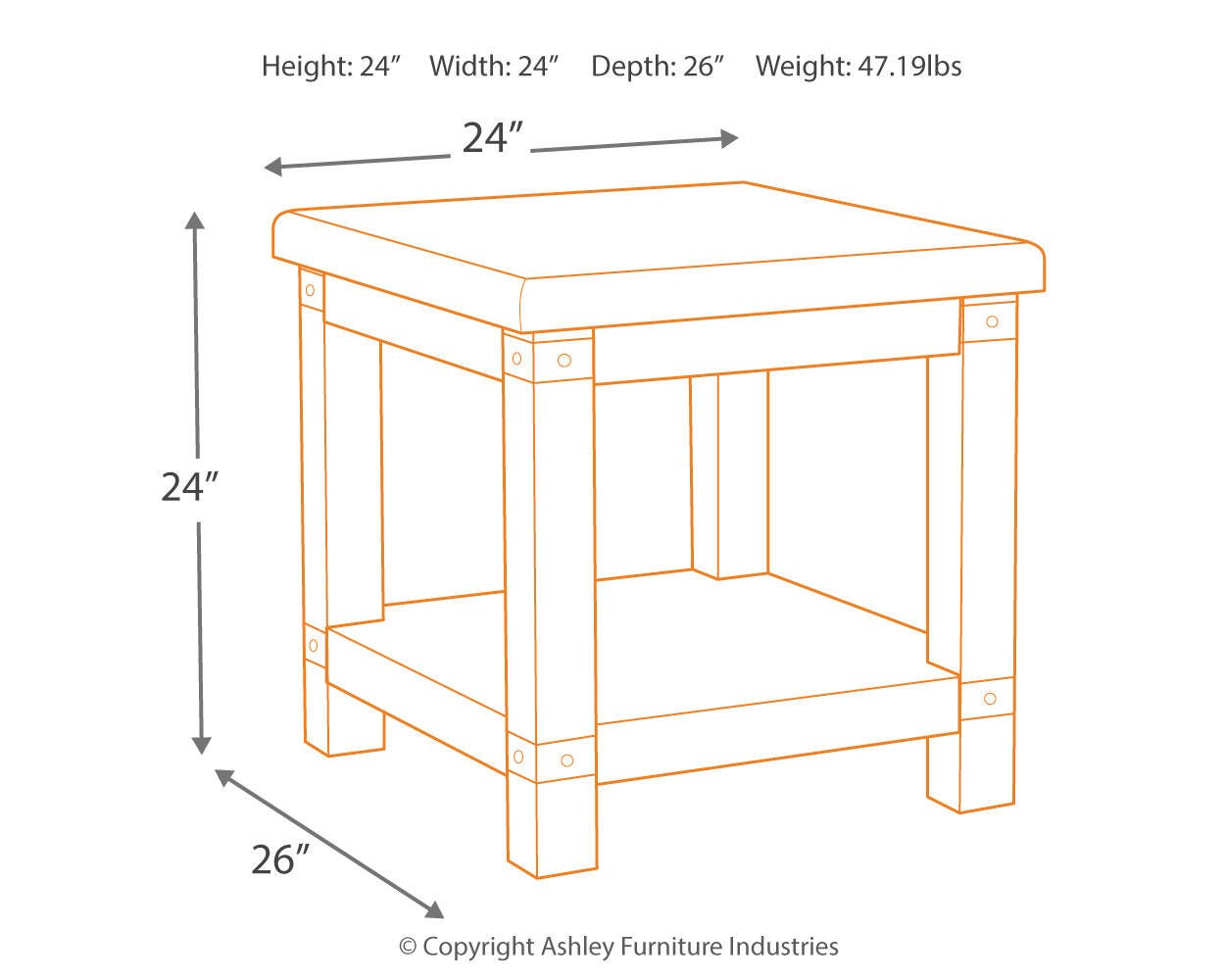 Carynhurst End Table Set - Romeo & Juliet Furniture (Warren,MI)