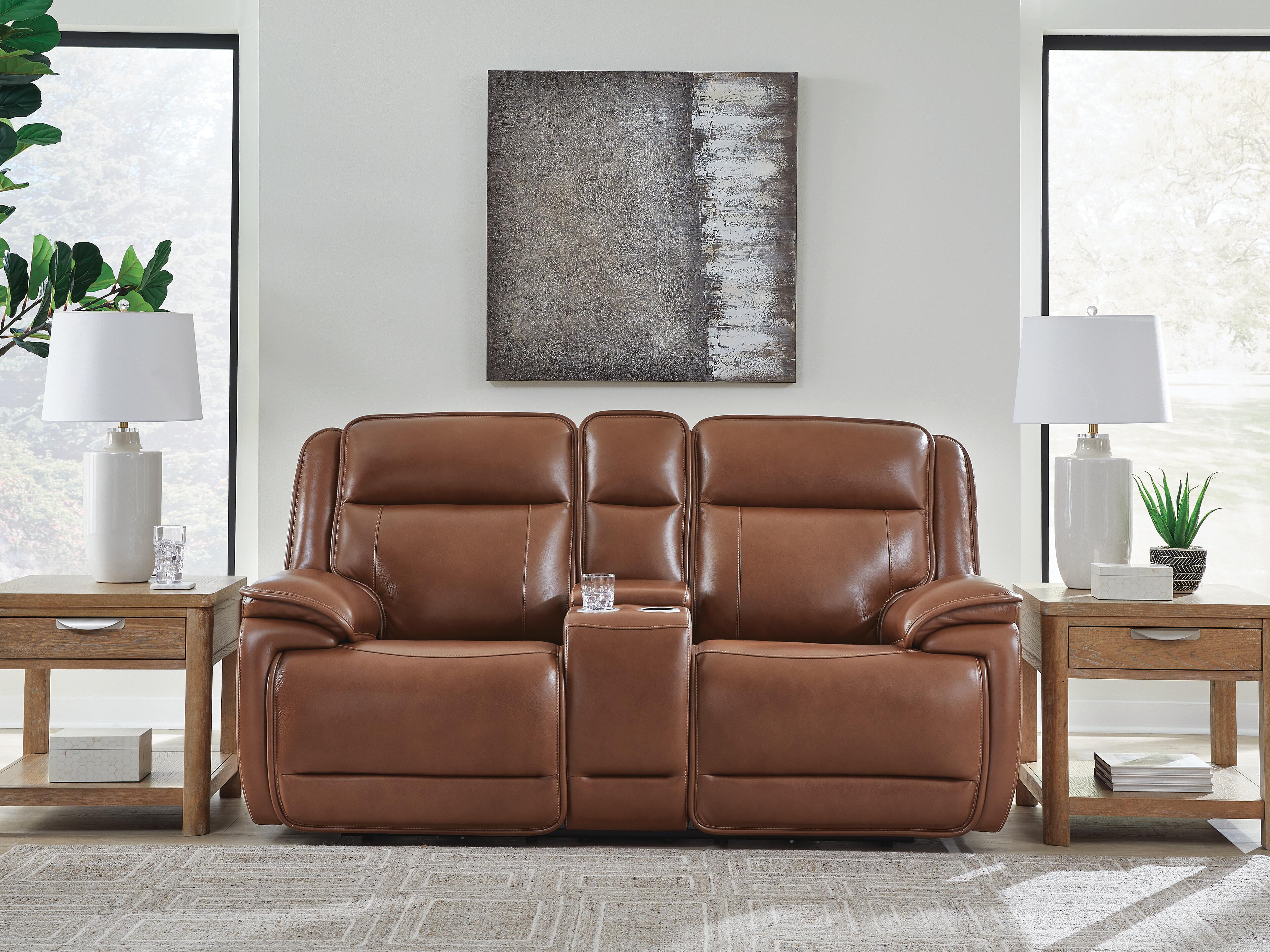 Healy Pier Power Reclining Loveseat with Console - Romeo & Juliet Furniture (Warren,MI)