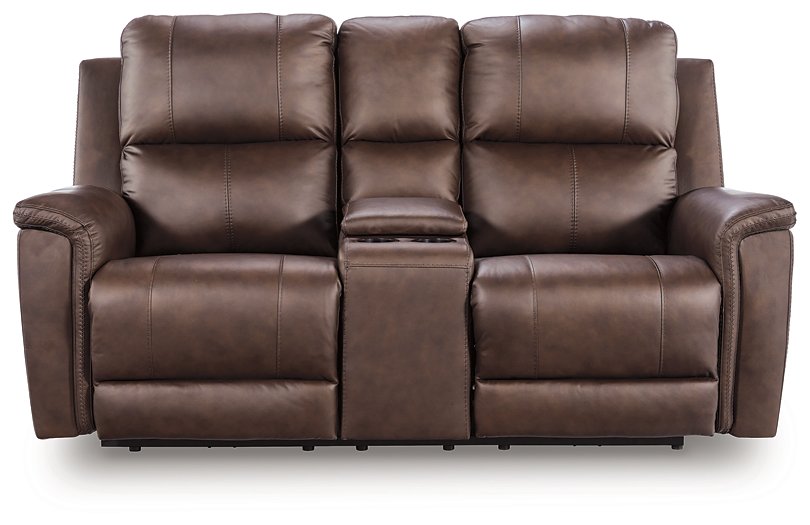 Bleckley Power Reclining Loveseat with Console - Romeo & Juliet Furniture (Warren,MI)