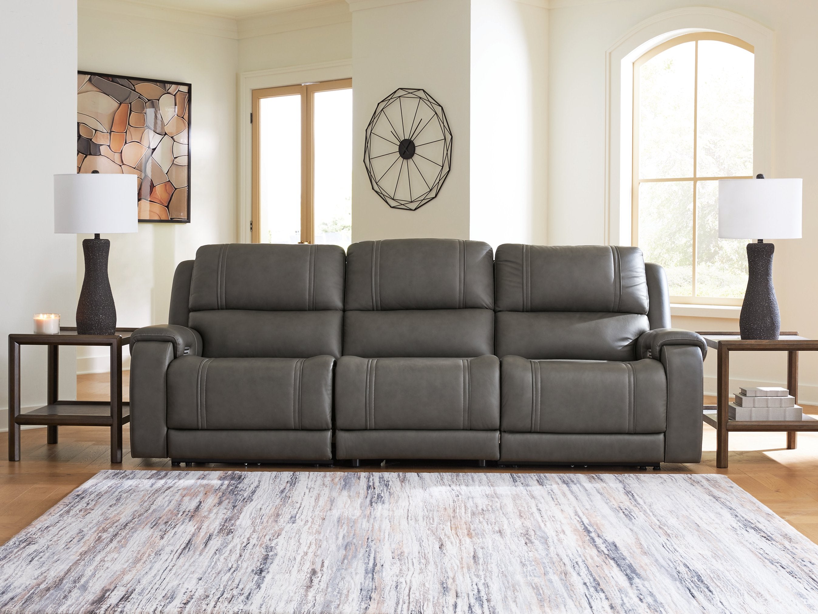 5Z - Pittson Power Sectional Reclining Sofa - Romeo & Juliet Furniture (Warren,MI)