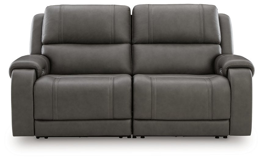 5Z - Pittson Power Reclining Sectional Loveseat - Romeo & Juliet Furniture (Warren,MI)