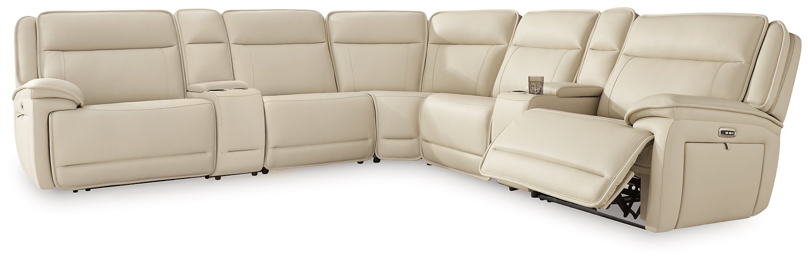 Double Deal Reclining Sectional with 2 Consoles - Romeo & Juliet Furniture (Warren,MI)