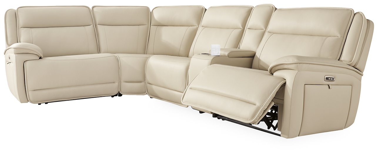 Double Deal Reclining Sectional with Console - Romeo & Juliet Furniture (Warren,MI)