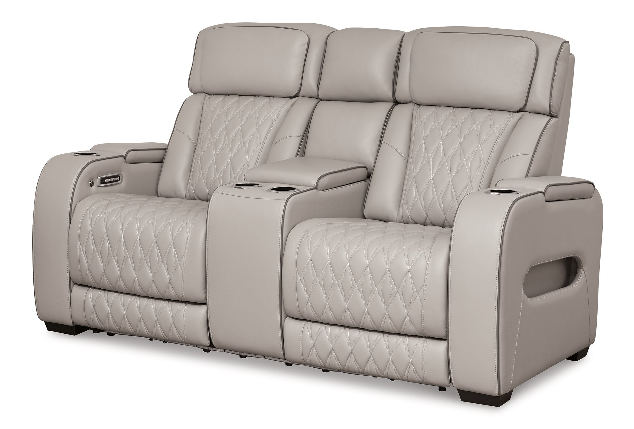 Boyington Power Reclining Loveseat with Console - Romeo & Juliet Furniture (Warren,MI)