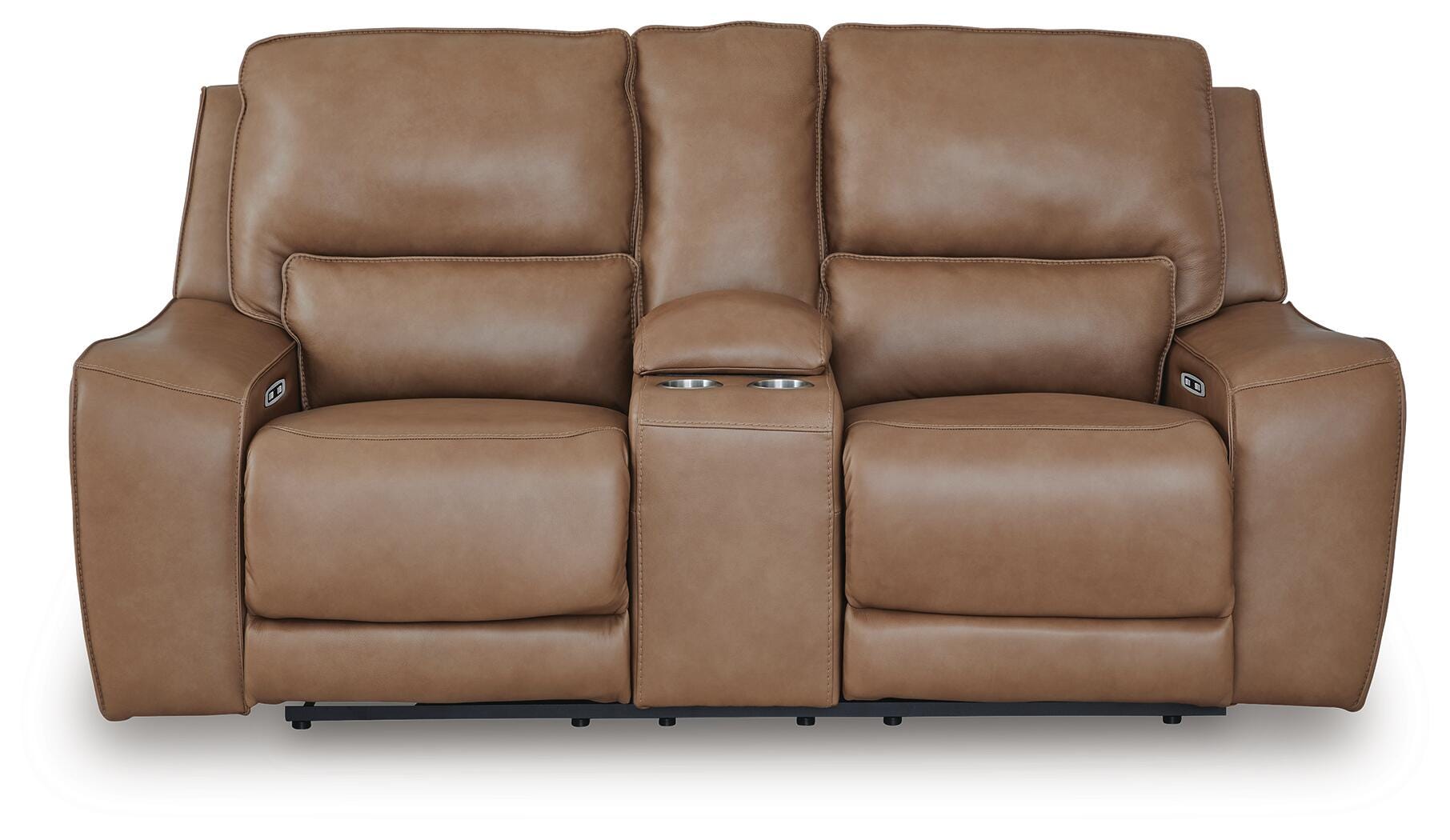 DeepWakes Power Reclining Loveseat with Console - Romeo & Juliet Furniture (Warren,MI)