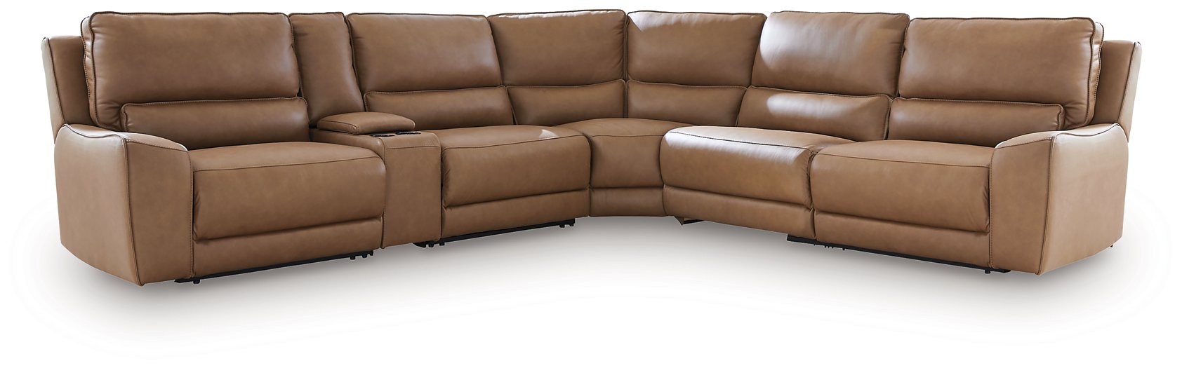 DeepWakes Reclining Sectional with Storage Console - Romeo & Juliet Furniture (Warren,MI)