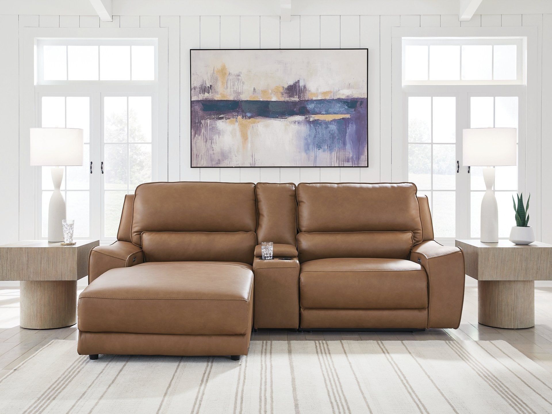 DeepWakes Power Reclining Sectional with Chaise - Romeo & Juliet Furniture (Warren,MI)