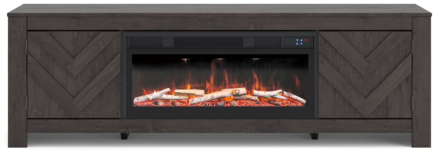 Cayboni 71" TV Stand with Electric Fireplace - Romeo & Juliet Furniture (Warren,MI)