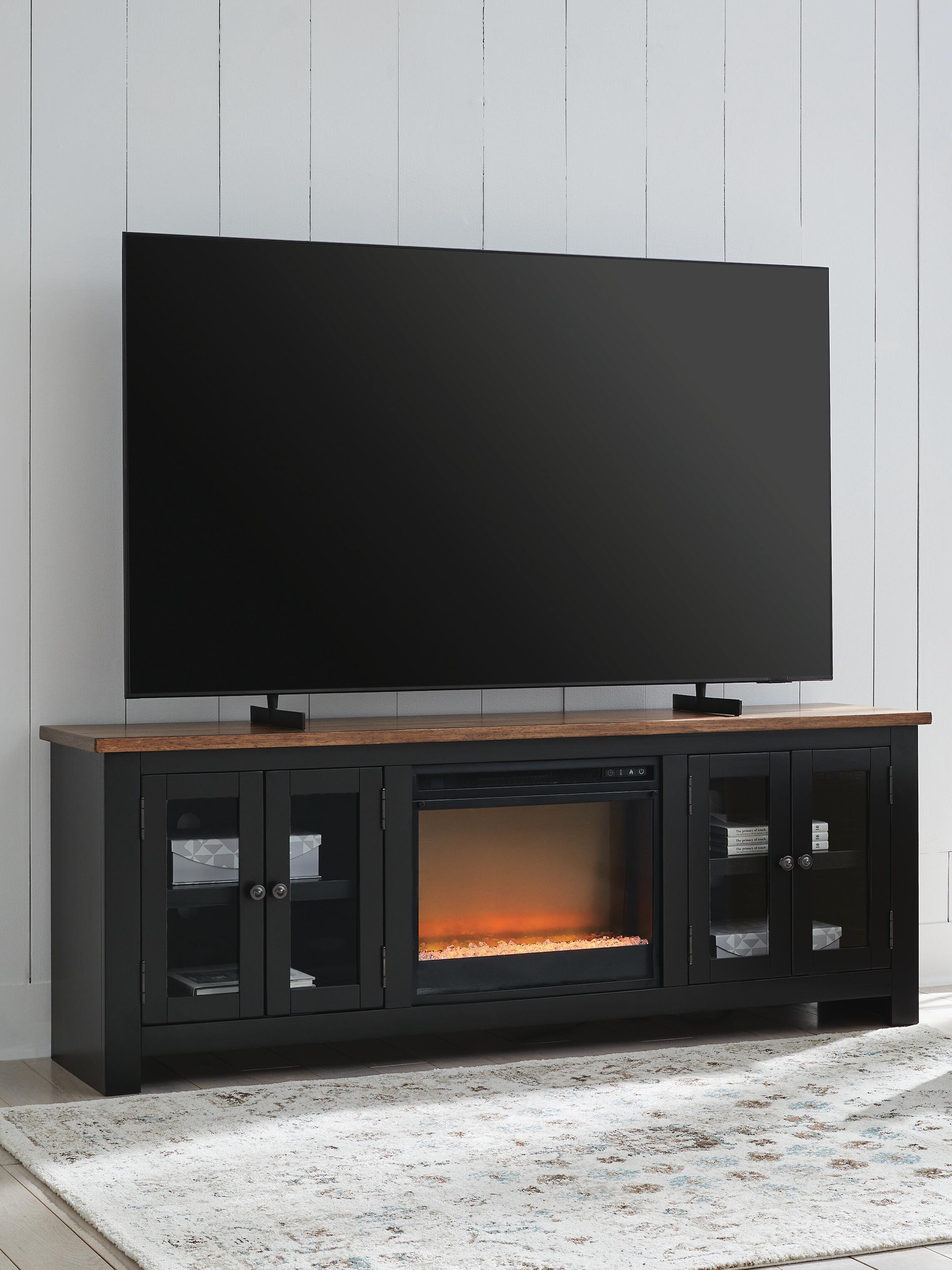 Wildenauer 76" TV Stand with Electric Fireplace - Romeo & Juliet Furniture (Warren,MI)
